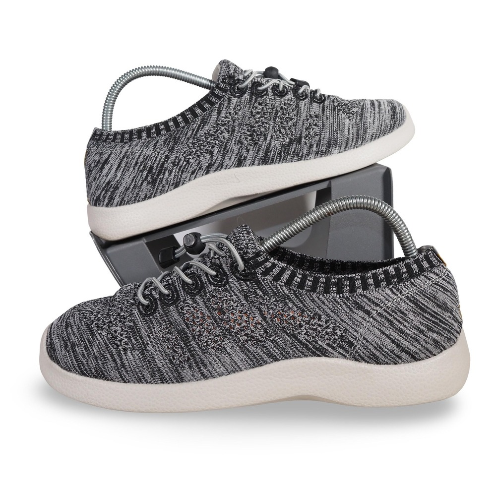 SoftScience Womens 10 Black Gray Knit Comfort Shoes Bungee Toggle Lightweight